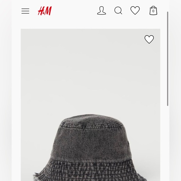 Gray Chambray Bucket Hat H&M - Picture 6 of 7
